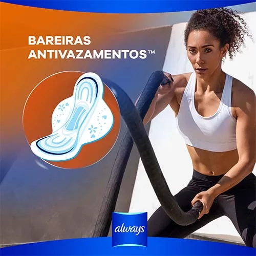 Absorvente Always Super Proteção Com Abas Seca