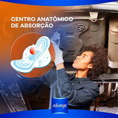 Absorvente Always Super Proteção Com Abas Seca